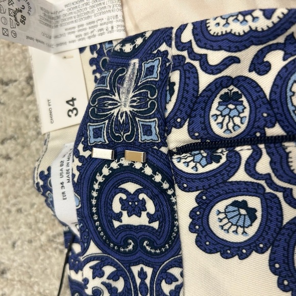 Zara size 2 NWT wild paisley pattern chino pants- super fun - Picture 7 of 14